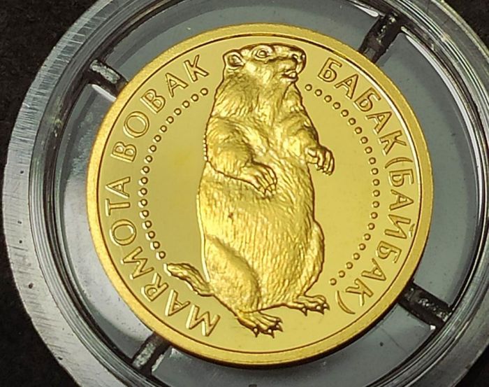 Золота монета Байбак 2 гривень 2007 р.