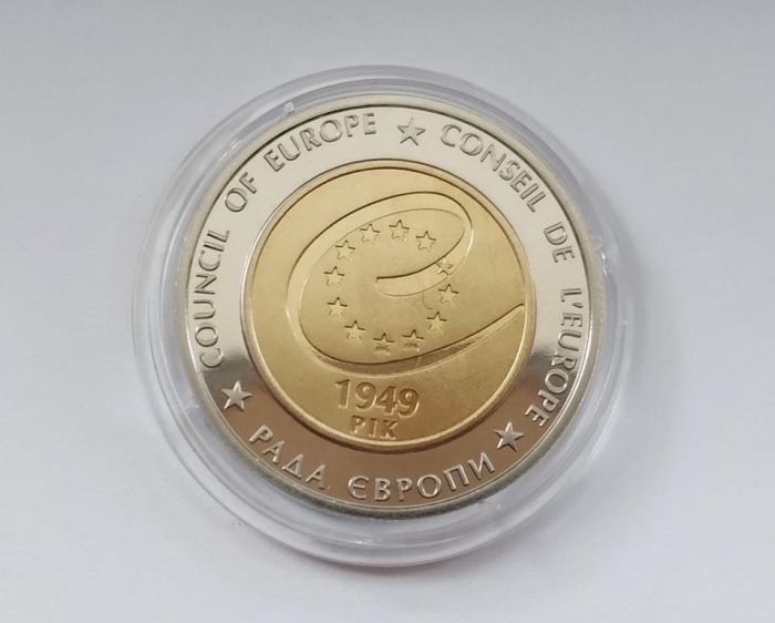Монета 60 років Раді Європи 5 гривень 2009 р.