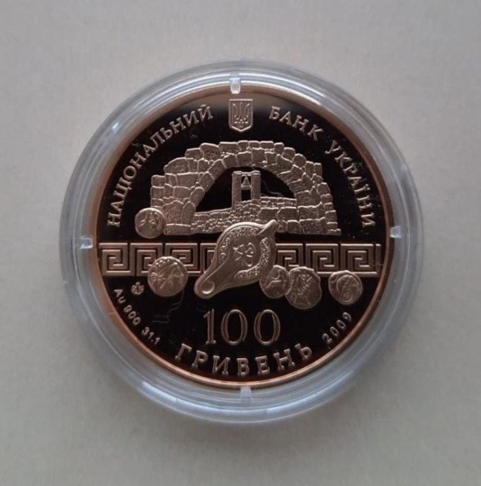 Золота монета Херсонес Таврійський 100 гривень 2009 р.