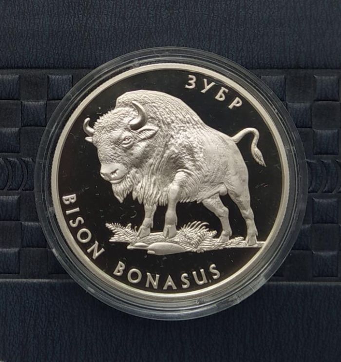 Срібна монета Зубр 10 гривень 2003 р.