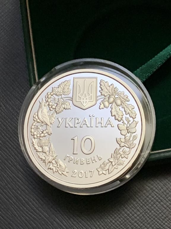 Срібна монета Перегузня 10 гривень 2017 р.