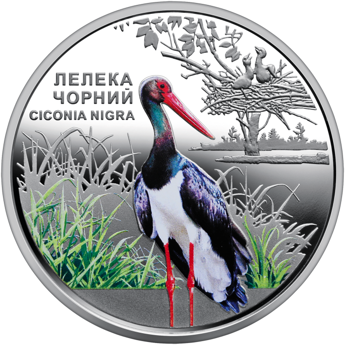 Монета Лелека чорний. Чорнобиль. Відродження. 2024