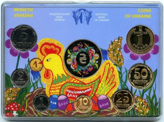 Річний набір обігових монет НБУ 2014 року "Дитячий малюнок"